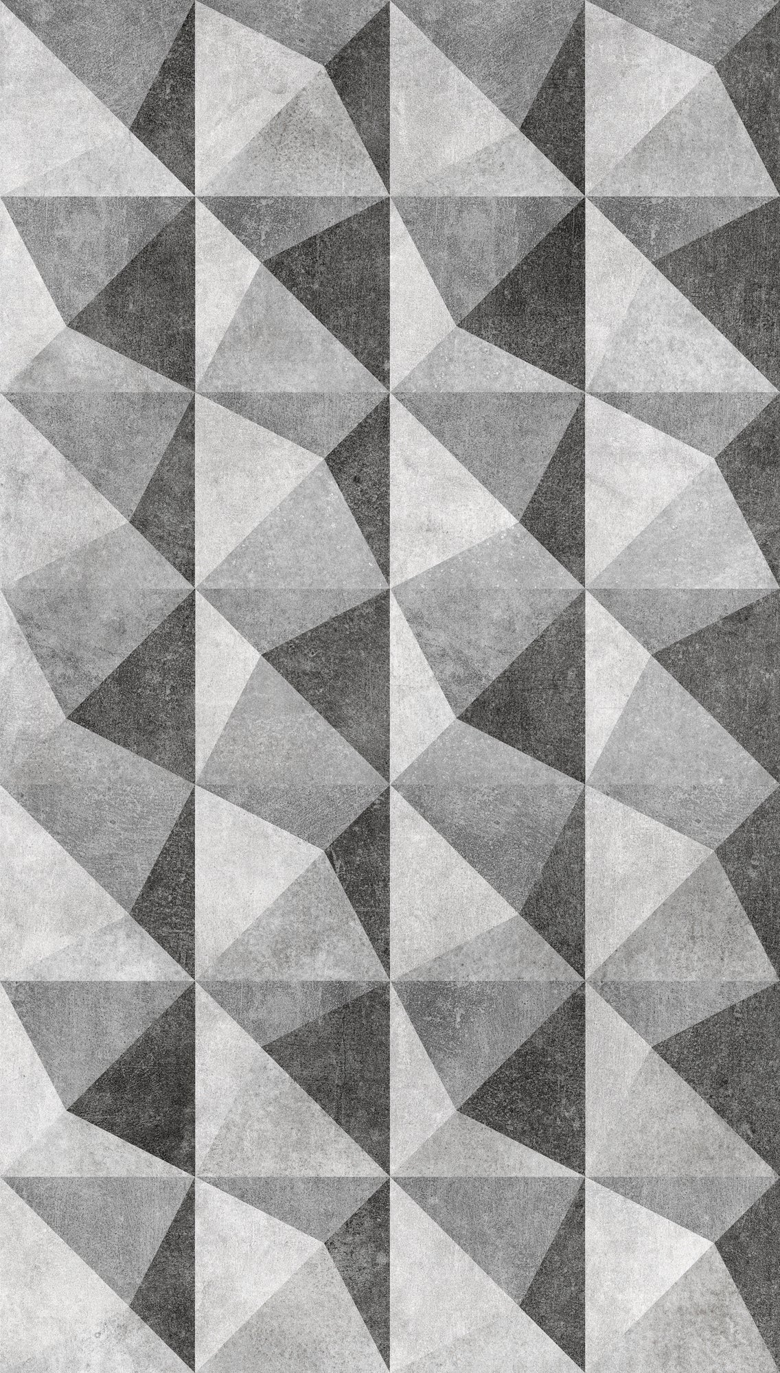 Fototapete Geometrische Dreiecke Grau - 1,59 m x 2,80 m