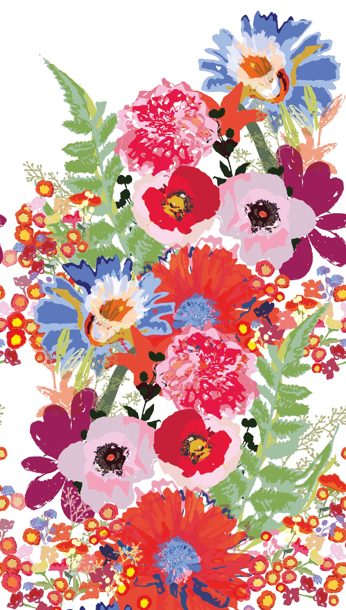 Fototapete Bunter Blumenmix – 2,80 m x 1,59 m