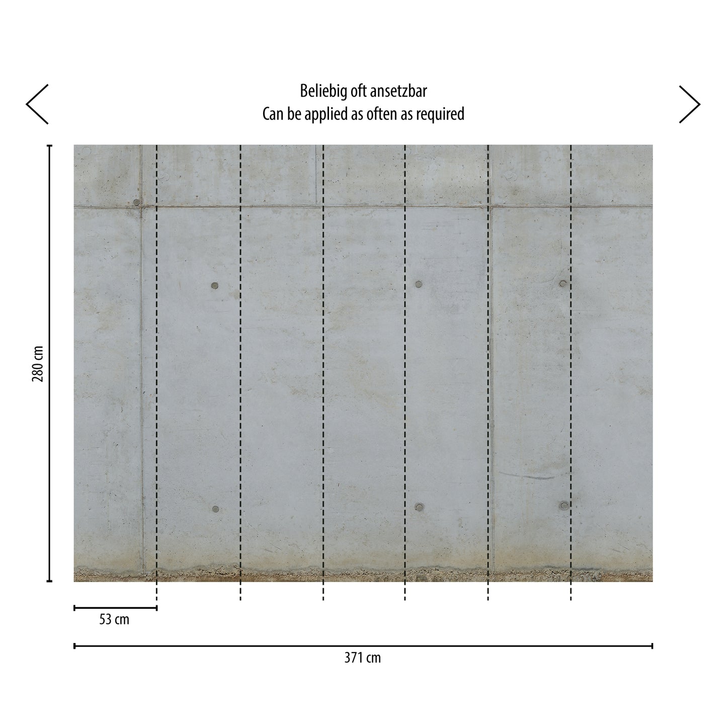Fototapete Sichtbeton Paneele – 2,80 m x 3,71 m