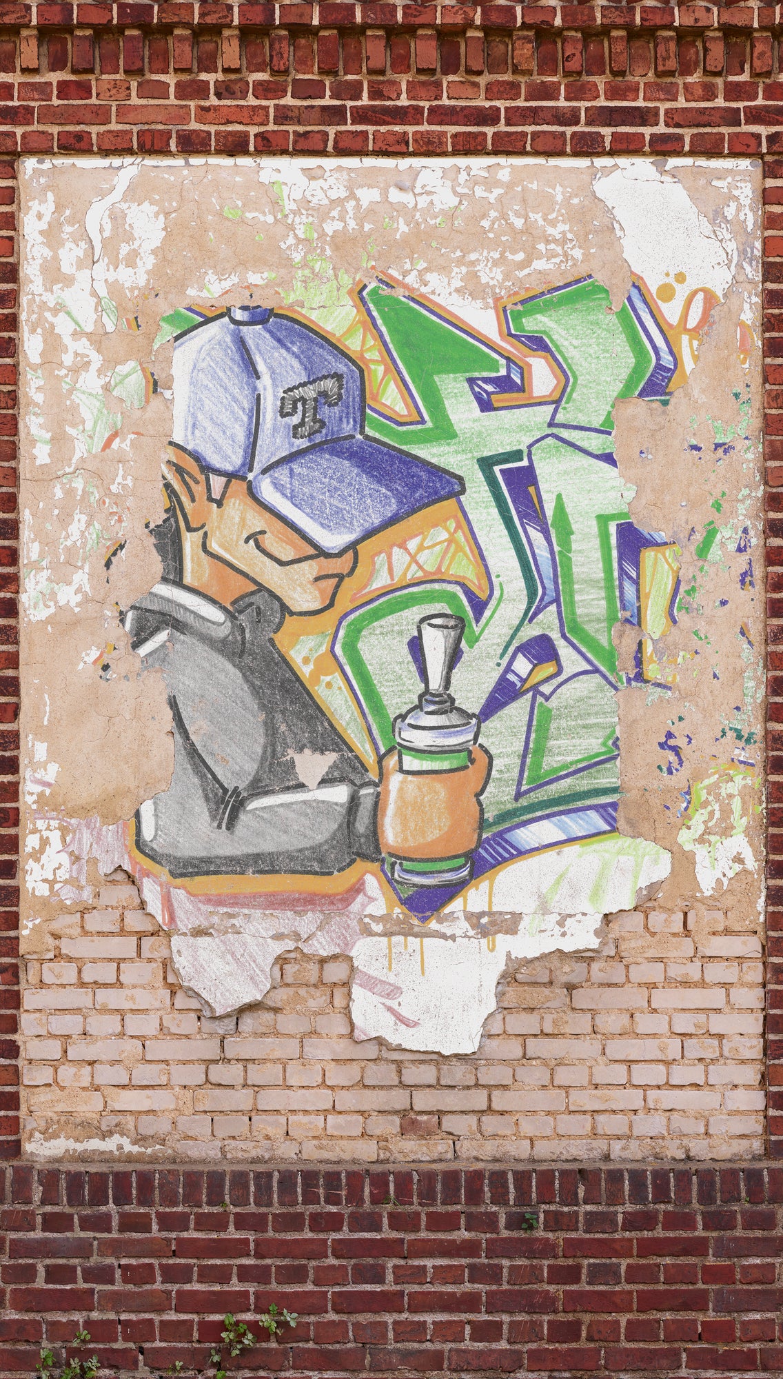 Fototapete Graffiti Künstler - 1,59 m x 2,80 m