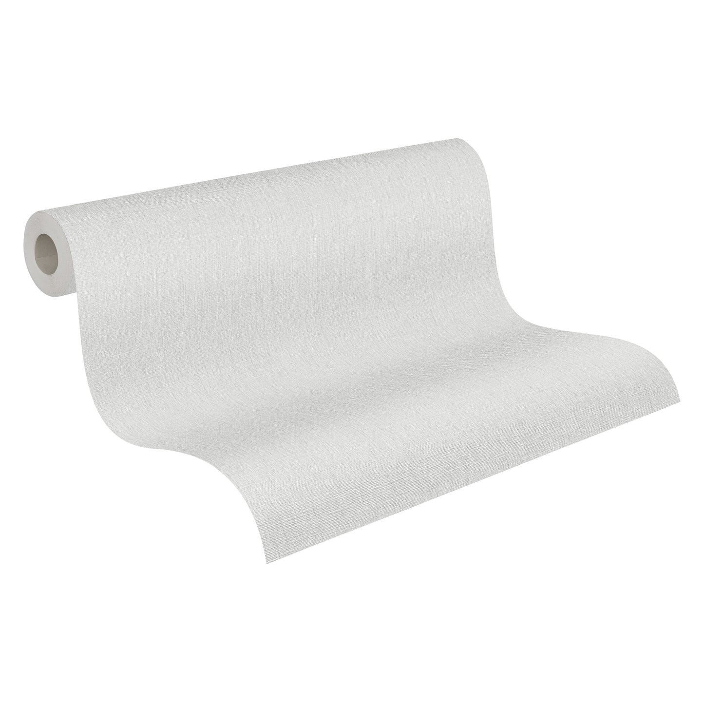 Mustertapete Leinen Hellgrau Fein - 10,05 m x 0,53 m