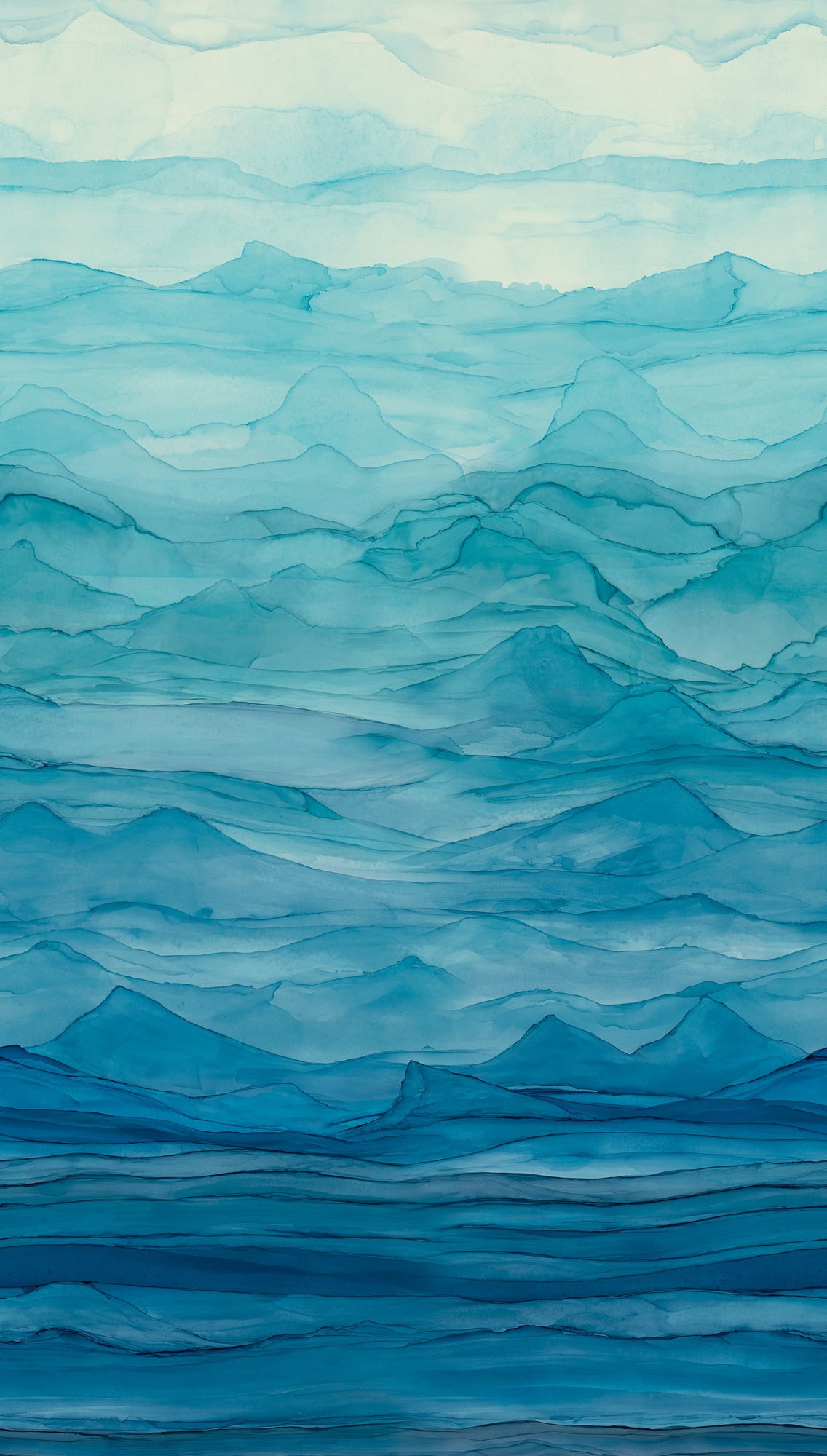 Fototapete Wellen Blau - 1,59 m x 2,80 m
