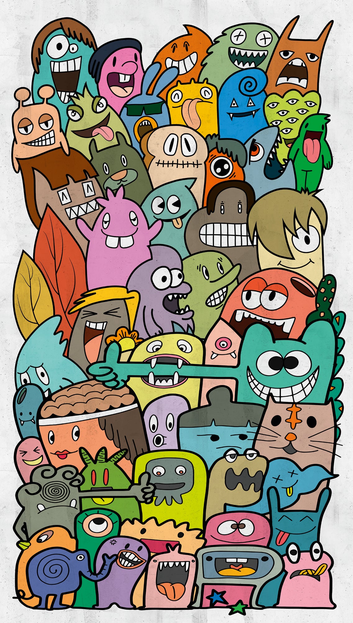 Fototapete Monster Bunt - 1,59 m x 2,80 m