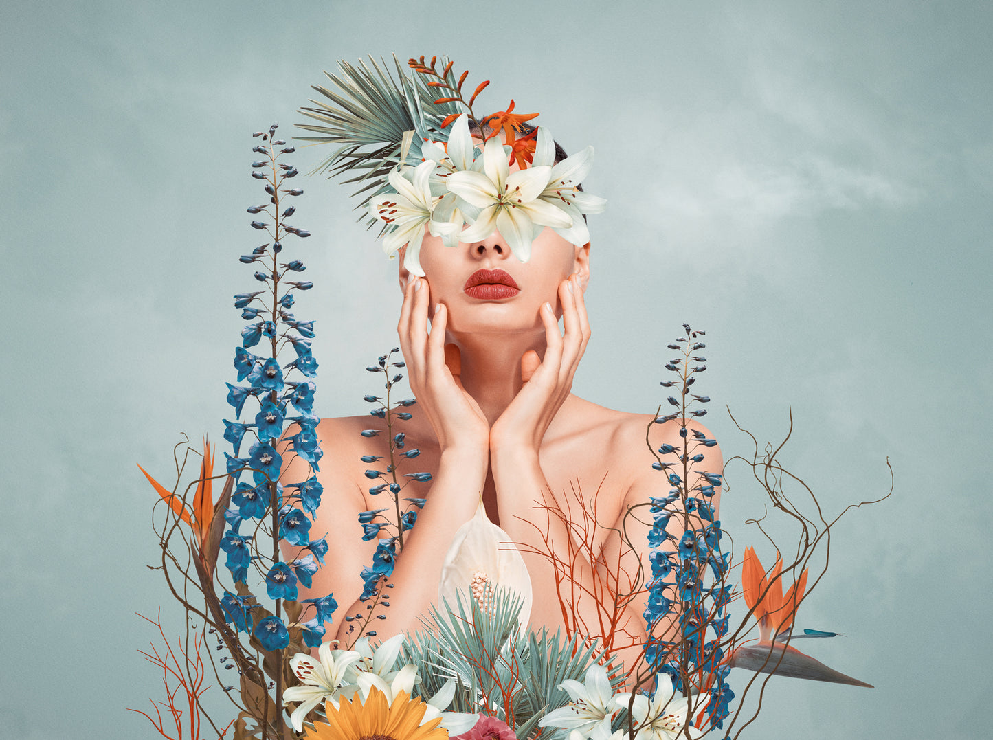 Fototapete Florales Portrait - 3,71 m x 2,80 m