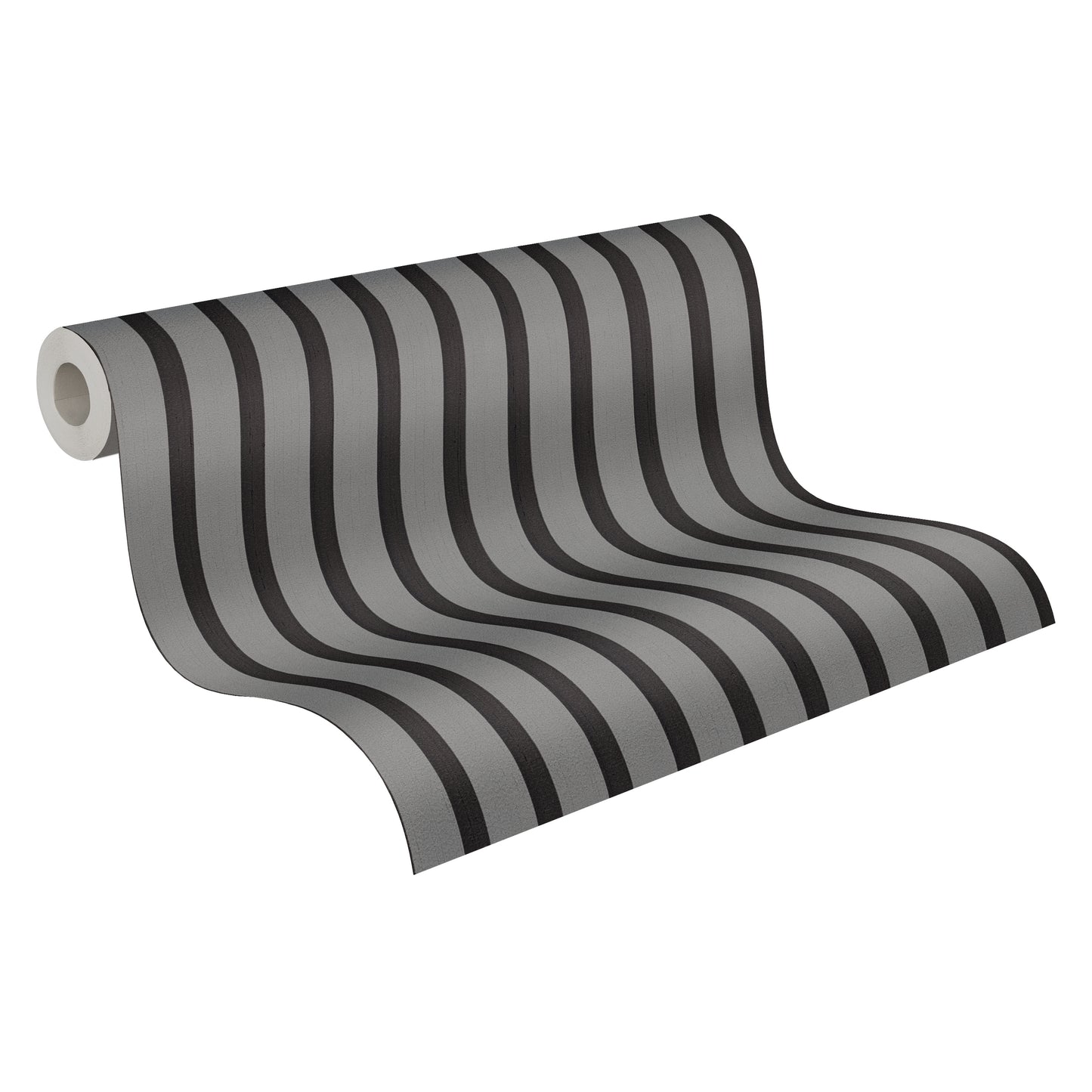 Mustertapete Holzlatten-Optik Dunkelgrau & Schwarz - 10,05 m x 0,53 m