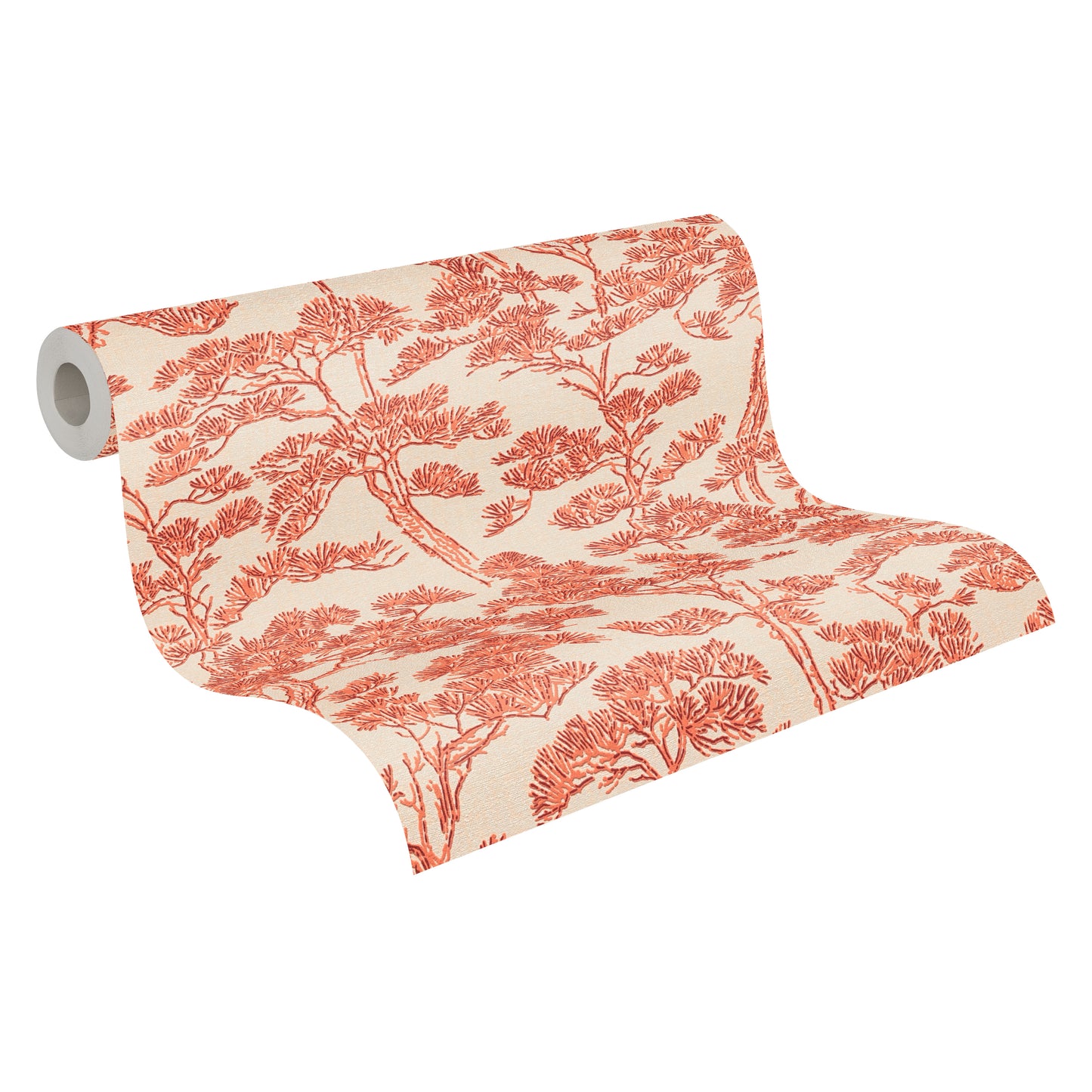 Livingwalls Vibes & Styles Lin - Zen Branches Bäume Beige Rot - 10,05 m x 0,53 m