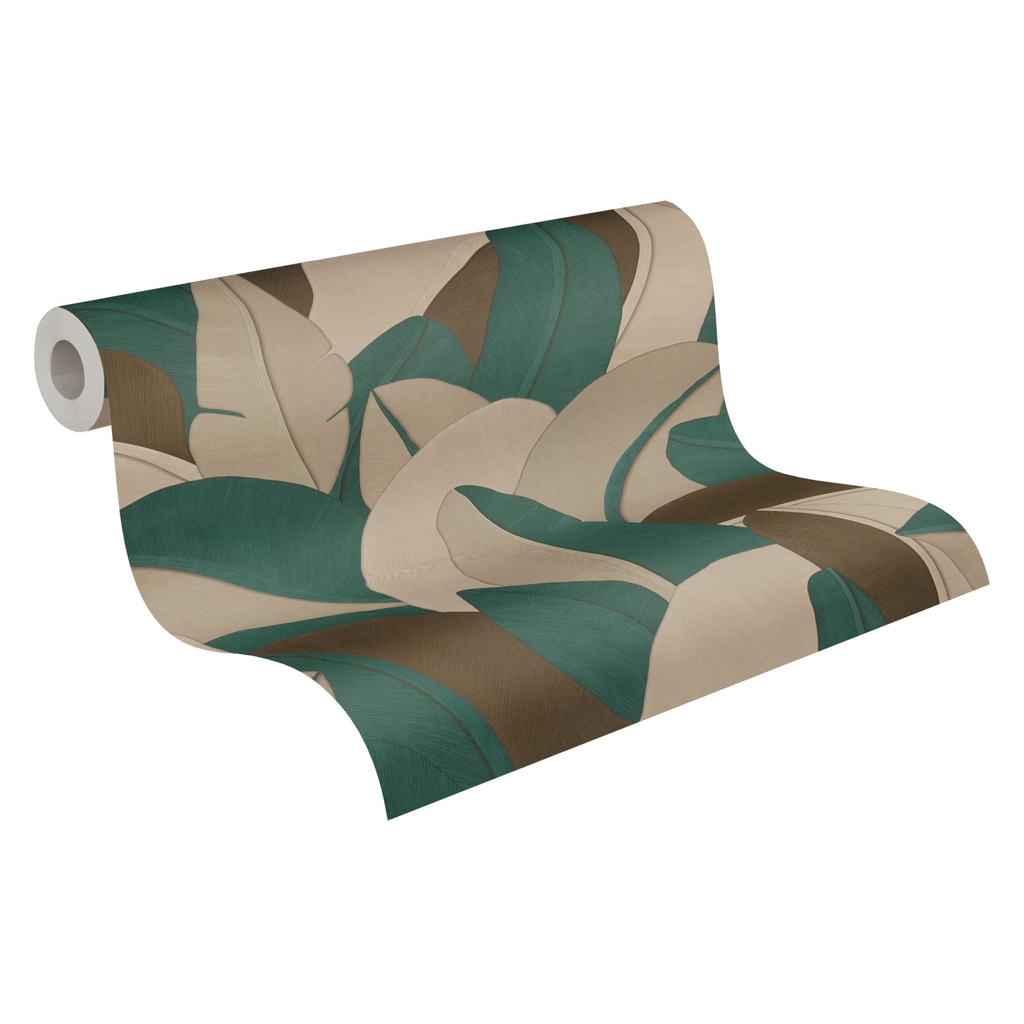 Livingwalls Vibes & Styles Isabelle - Golden Canopy Palmenblätter Beige Braun - 10,05 m x 0,53 m