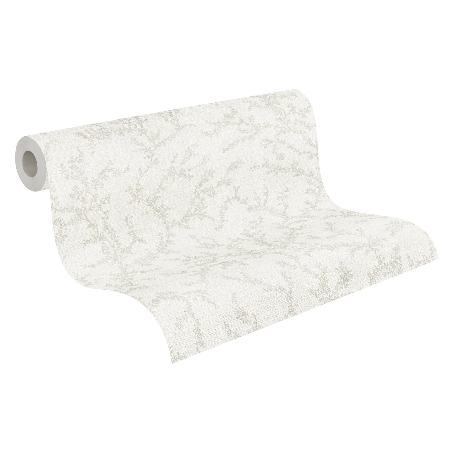 Mustertapete Zarte Blattranken Hellbeige - 10,05 m x 0,53 m