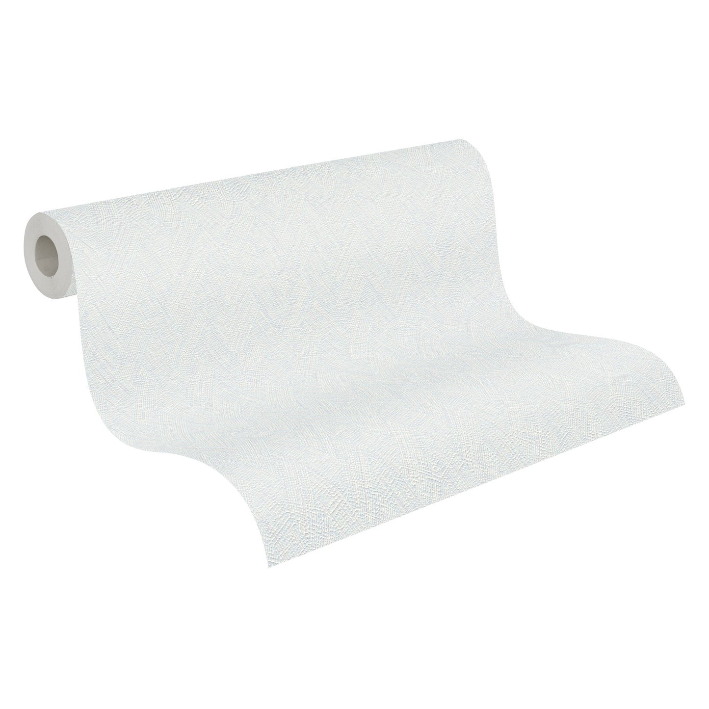 Mustertapete Fischgrät-Weboptik Pastellblau - 10,05 m x 0,53 m