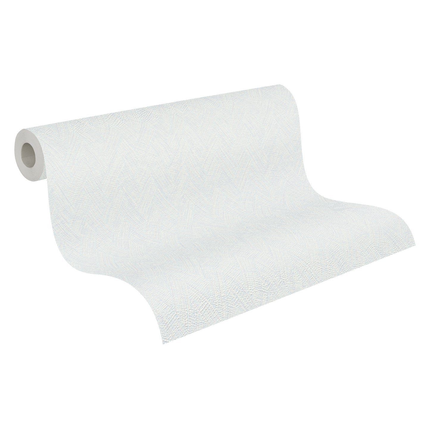Mustertapete Fischgrät-Weboptik Pastellblau - 10,05 m x 0,53 m