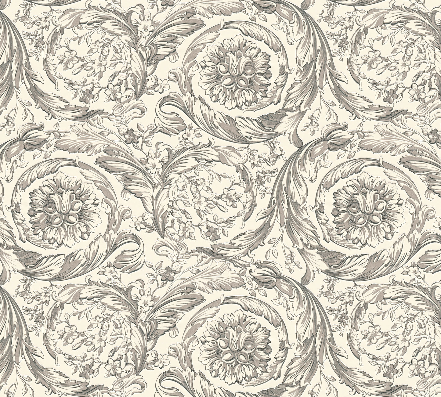 Versace Barocco Grau Weiß - 10,05 m x 0,70 m