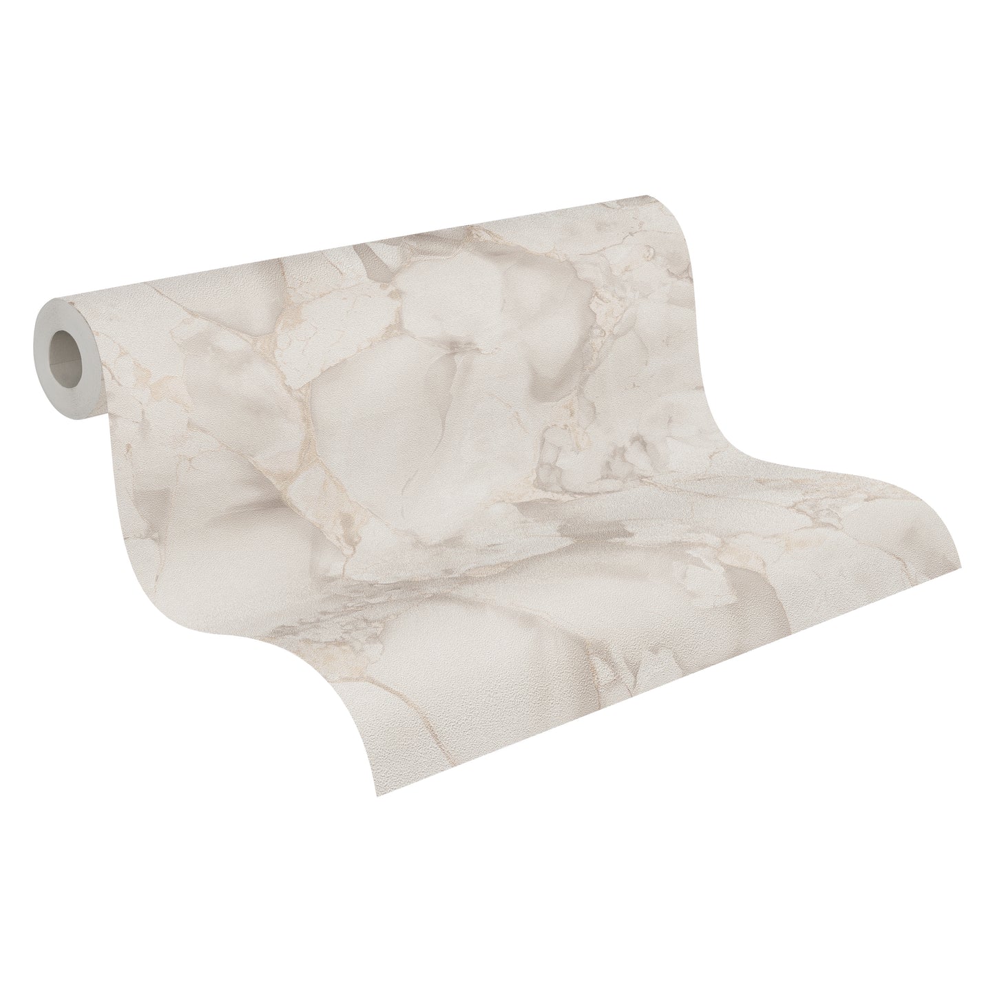 Mustertapete Marmor-Optik Creme & Gold - 10,05 m x 0,53 m