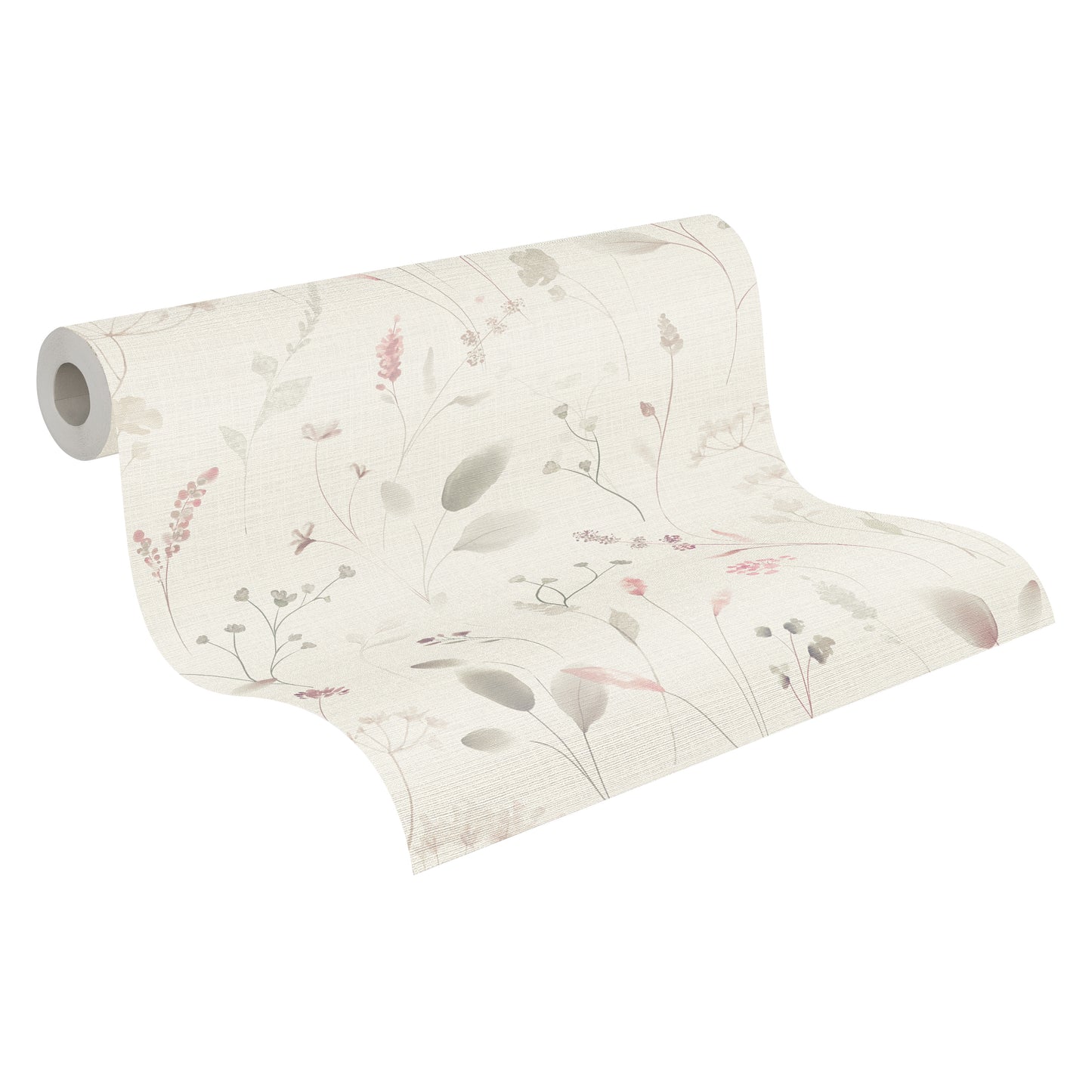 Mustertapete Wiesenblumen Altrosa & Beige - 10,05 m x 0,53 m