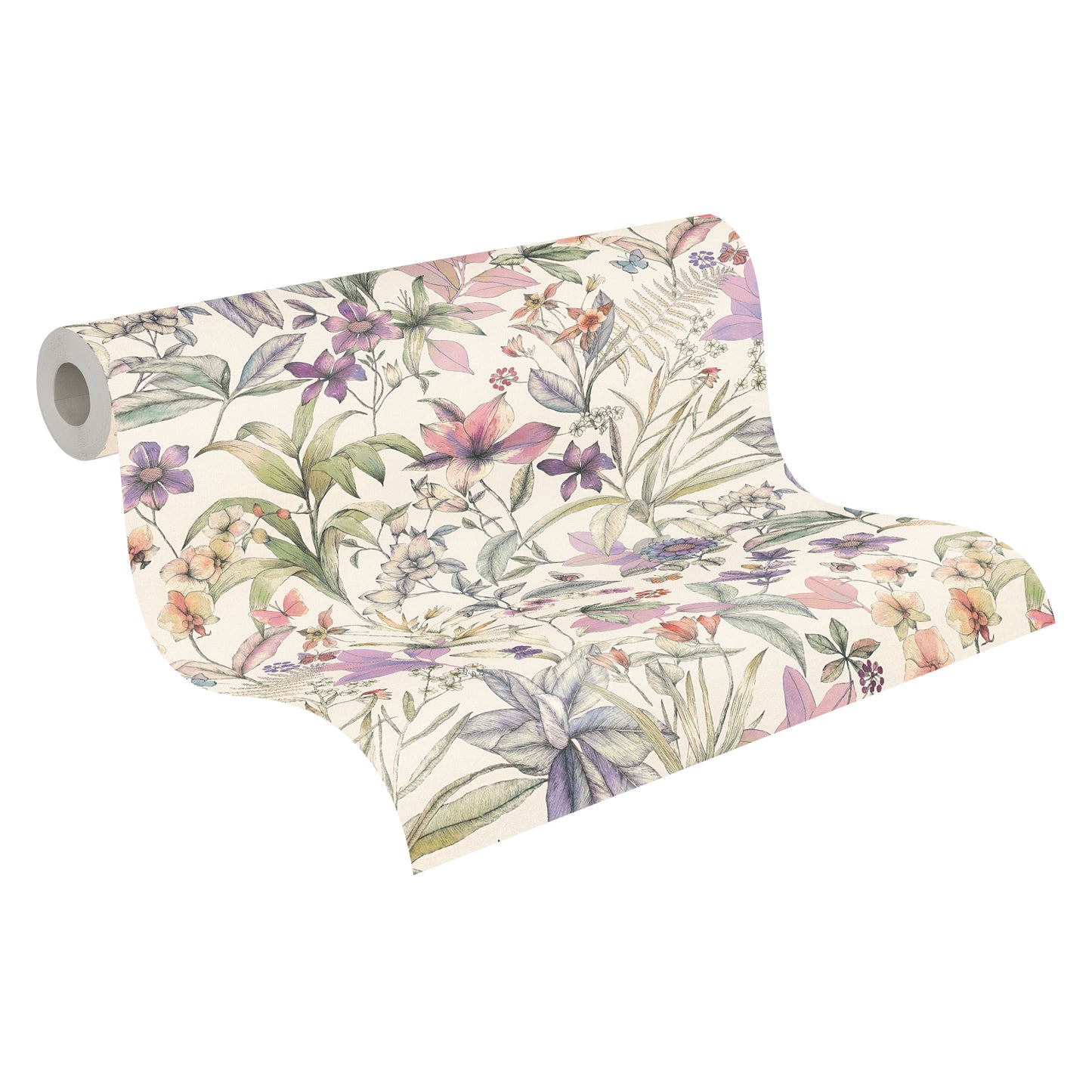 Mustertapete Florale Träumerei Pastell - 10,05 m x 0,53 m