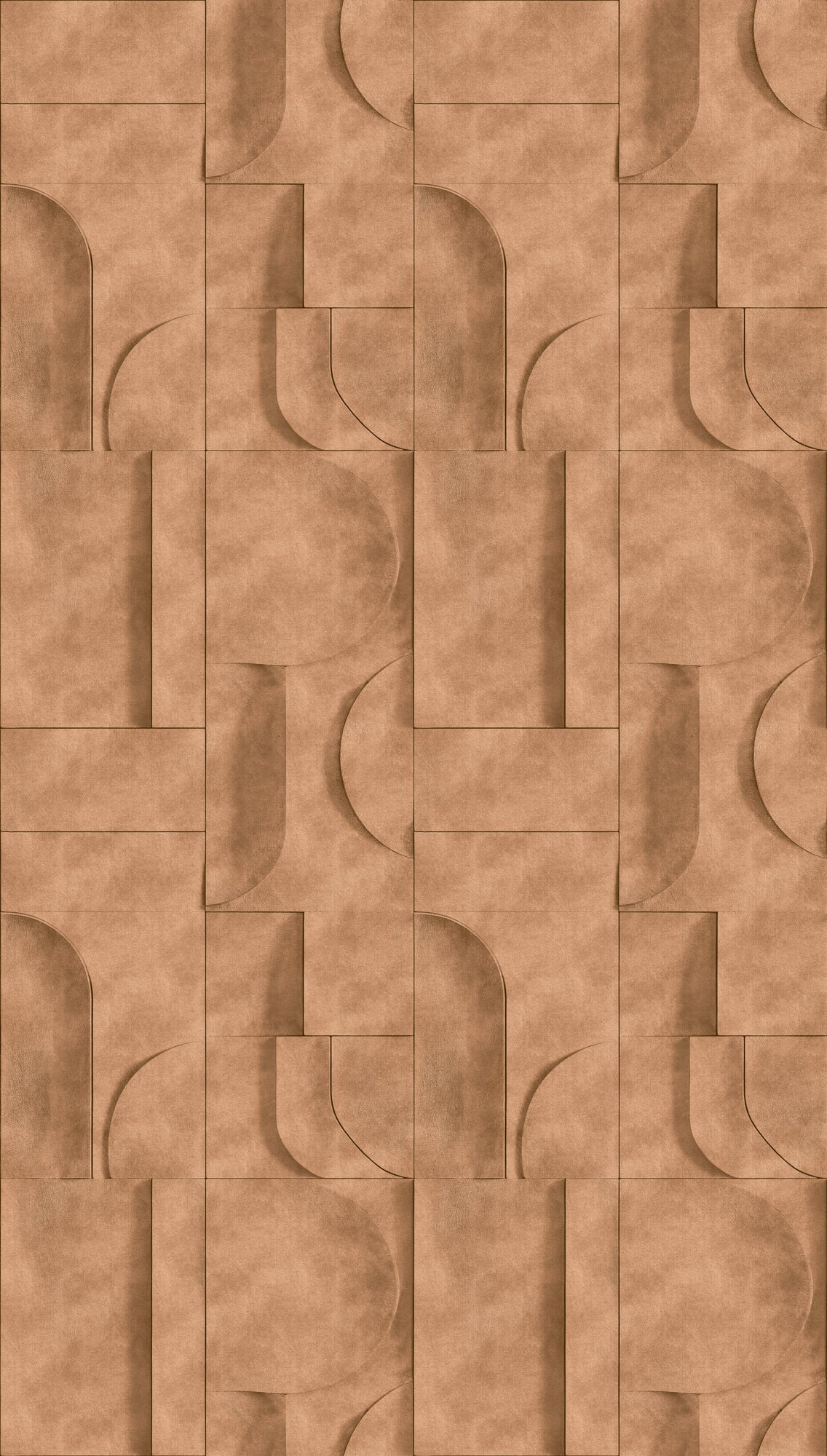 Fototapete Geometrisches Muster Terrakotta - 1,59 m x 2,80 m