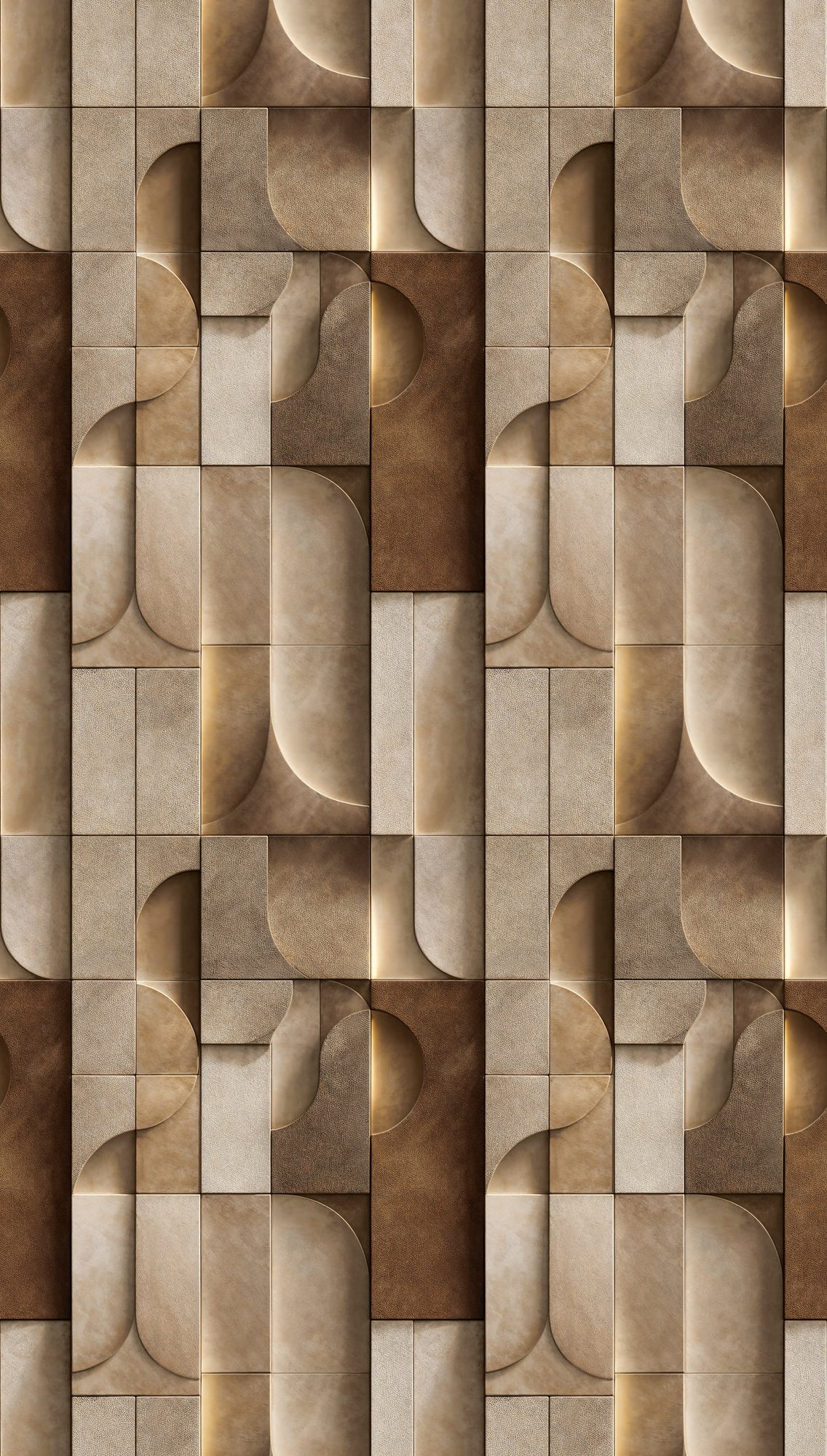 Fototapete Geometrisch Beige Braun - 1,59 m x 2,80 m