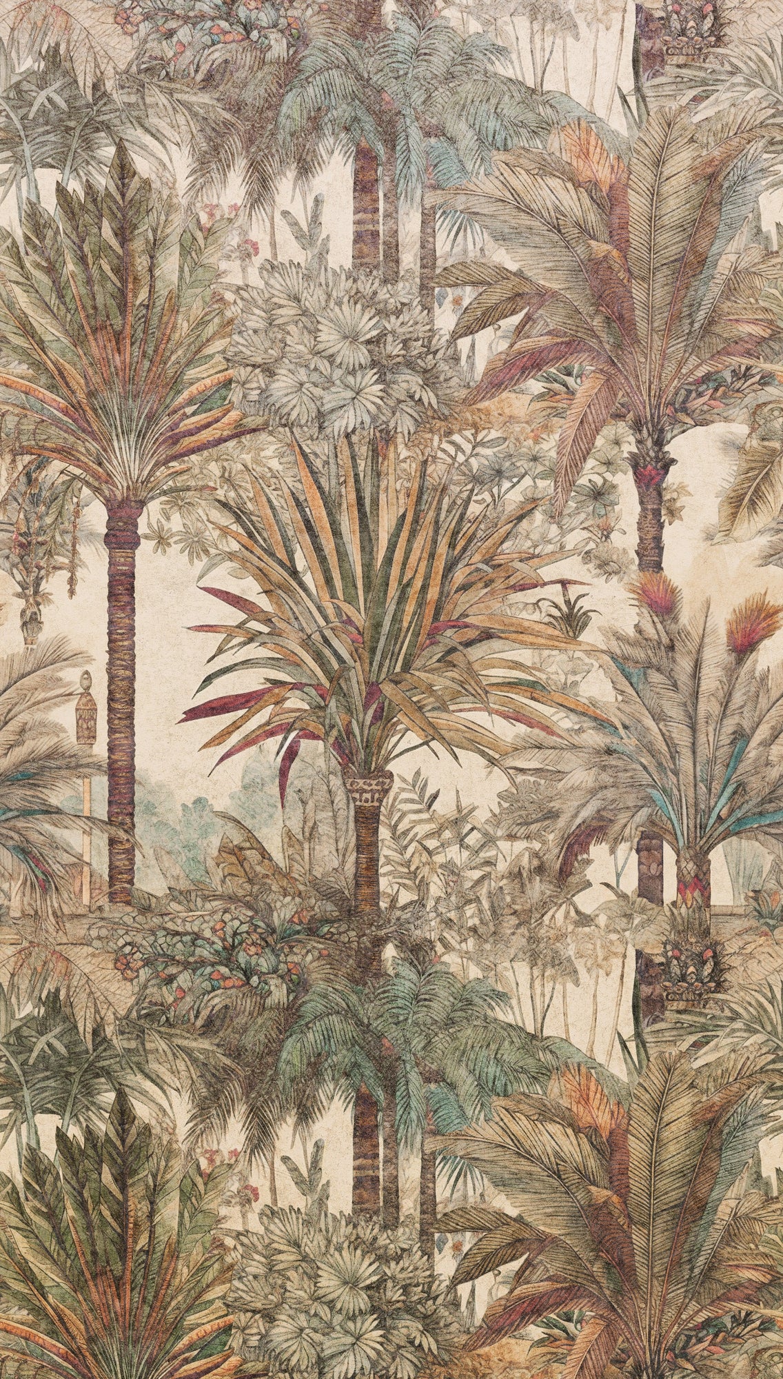 Fototapete Palmen Beige - 1,59 m x 2,80 m