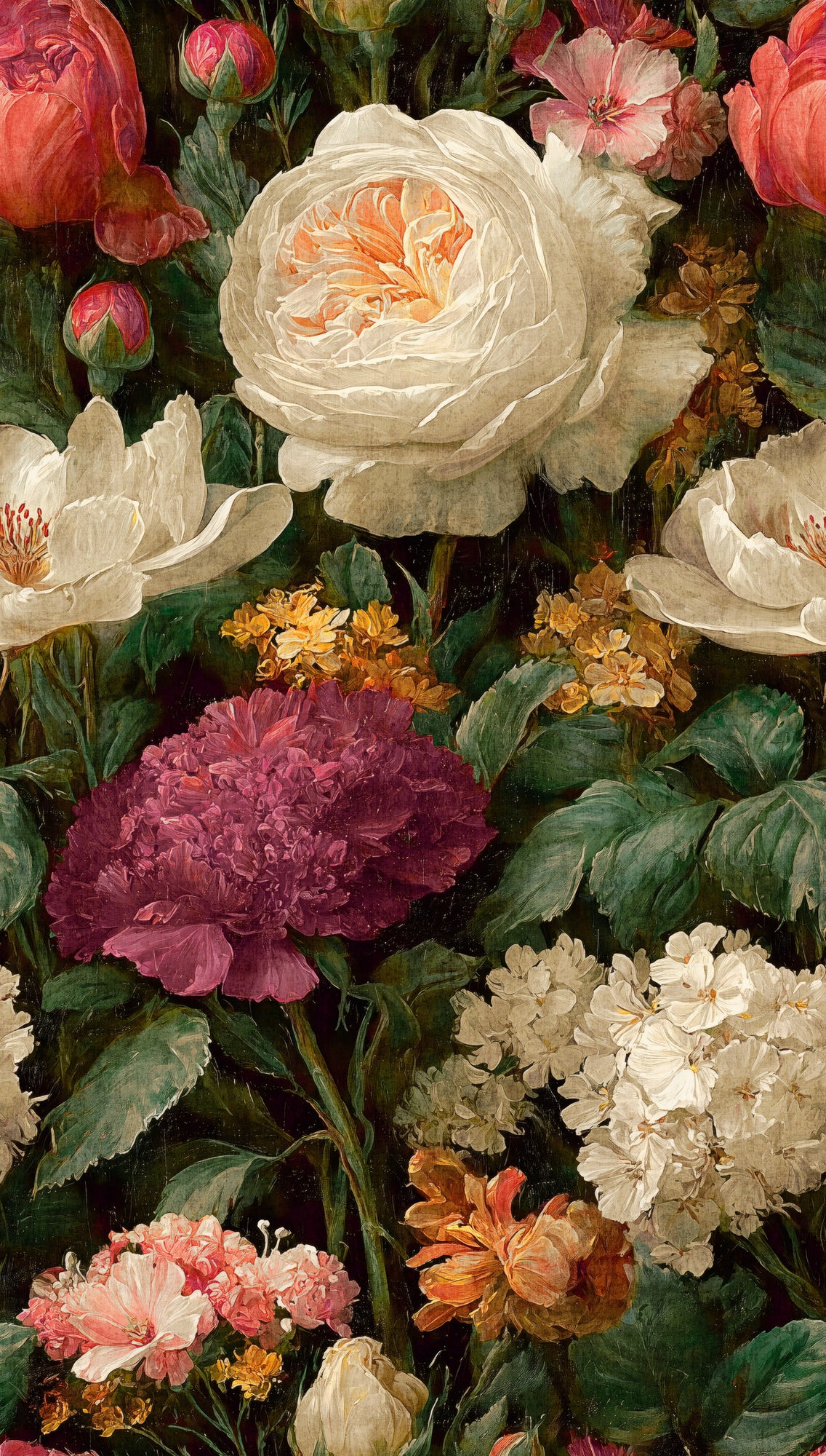 Fototapete Dunkle Blumen - 1,59 m x 2,80 m