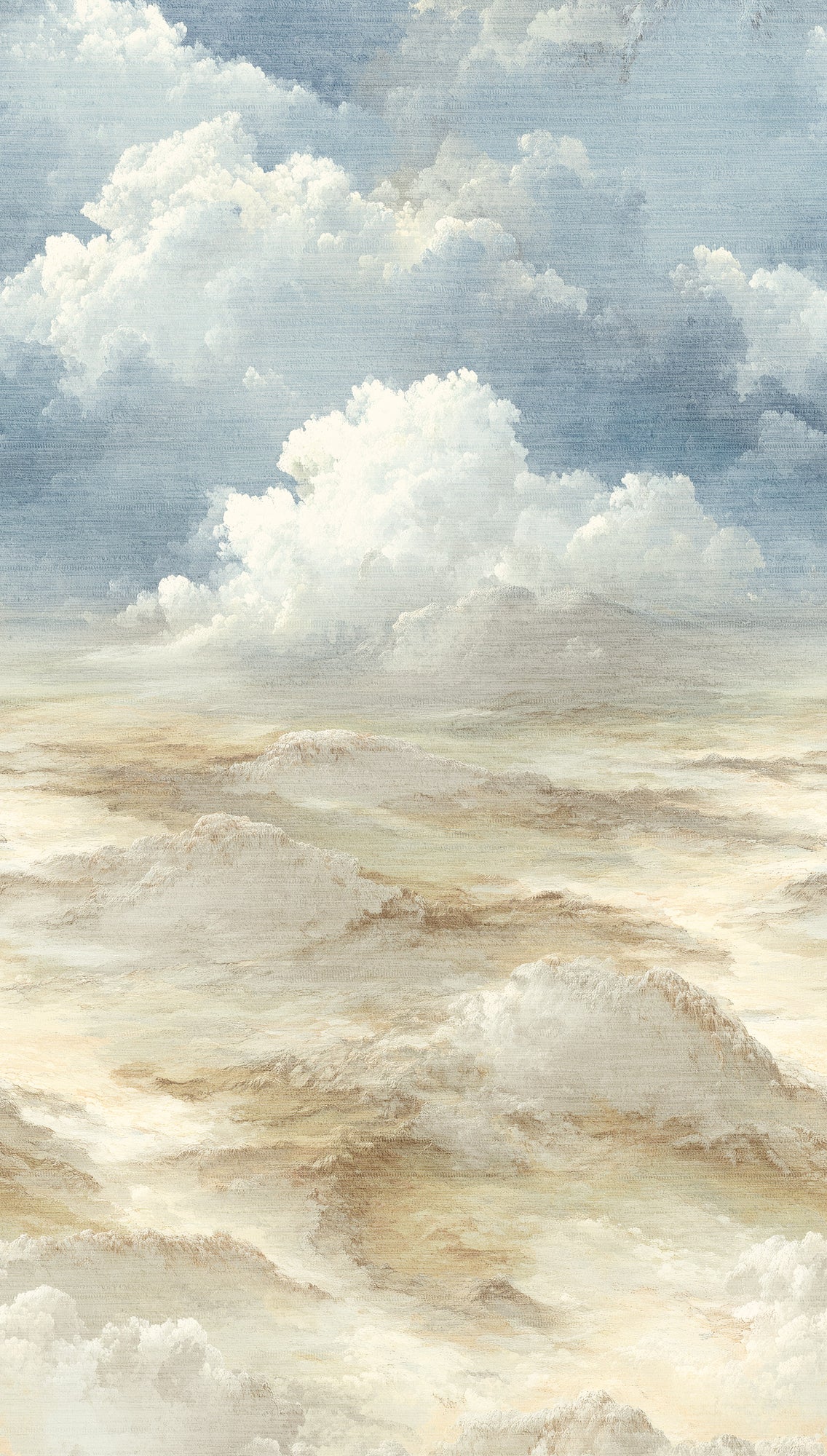 Fototapete Wolken Beige Blau - 1,59 m x 2,80 m