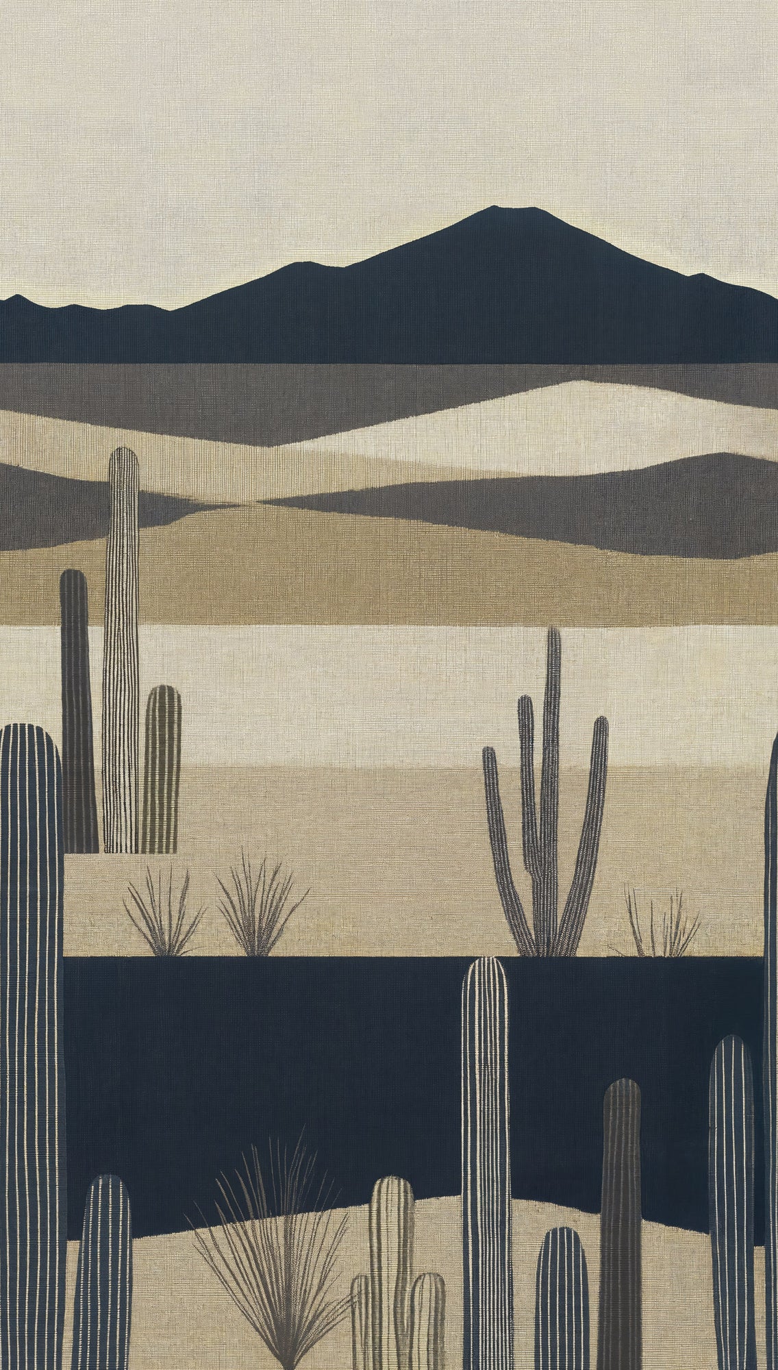 Fototapete Wüste Beige Blau - 1,59 m x 2,80 m