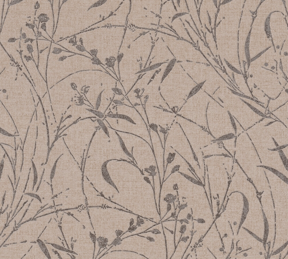 Strukturtapete Wildblumen Altrosa