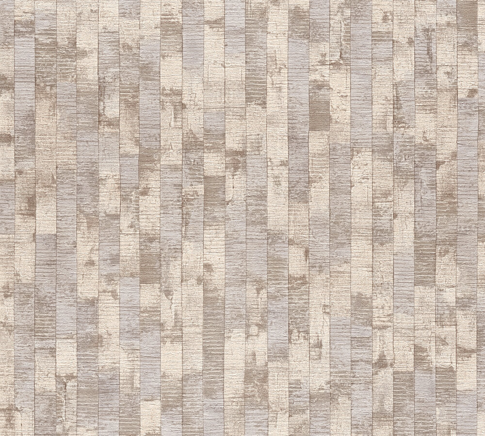 Strukturtapete Holzpaneele Naturbeige