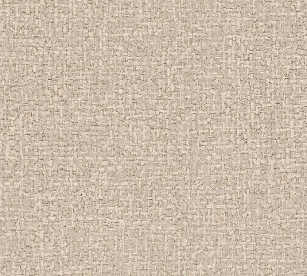 Strukturtapete Webmuster Beige-Grau