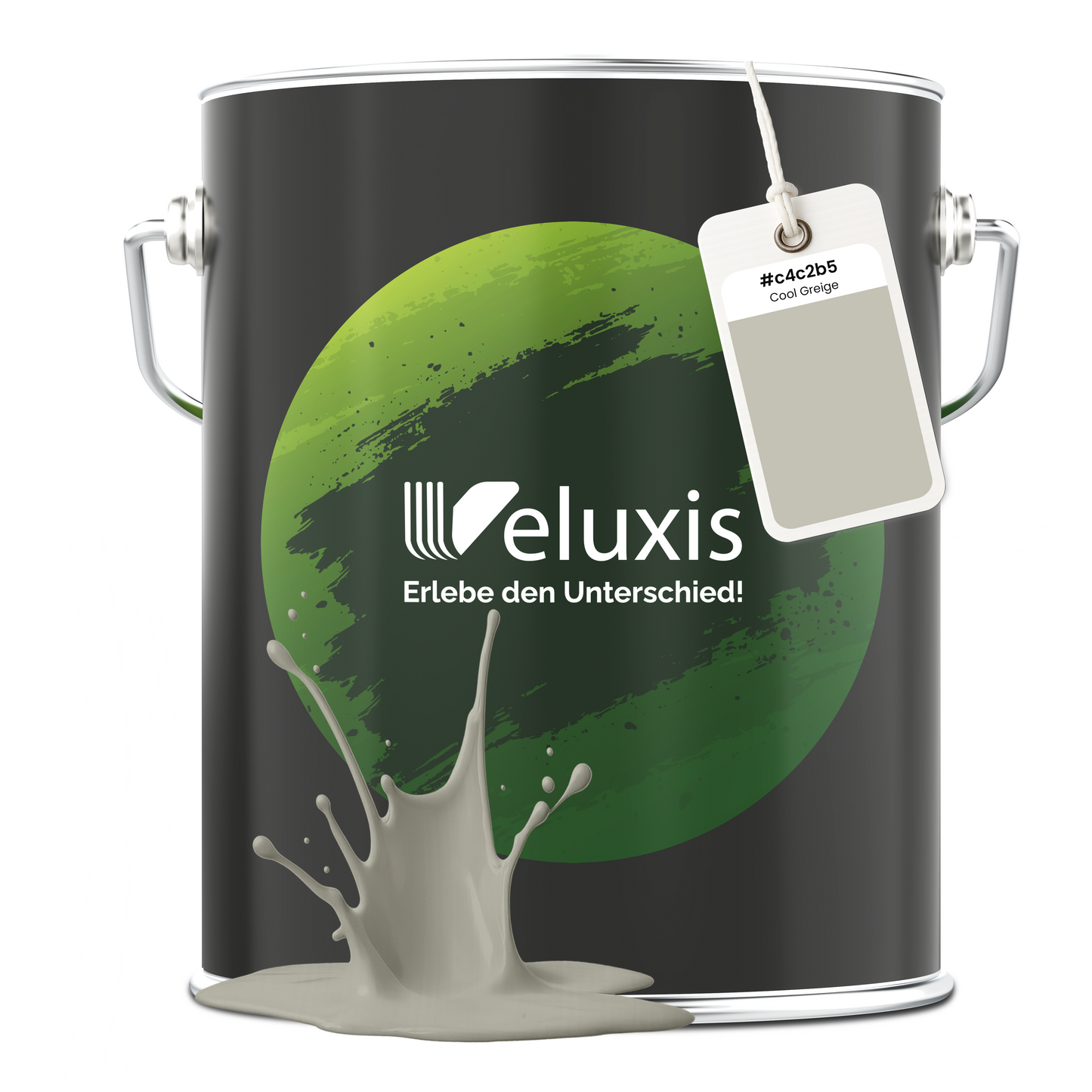 Veluxis® Wandfarbe Greige – Cool Greige 1L 2,5L 5L Matt