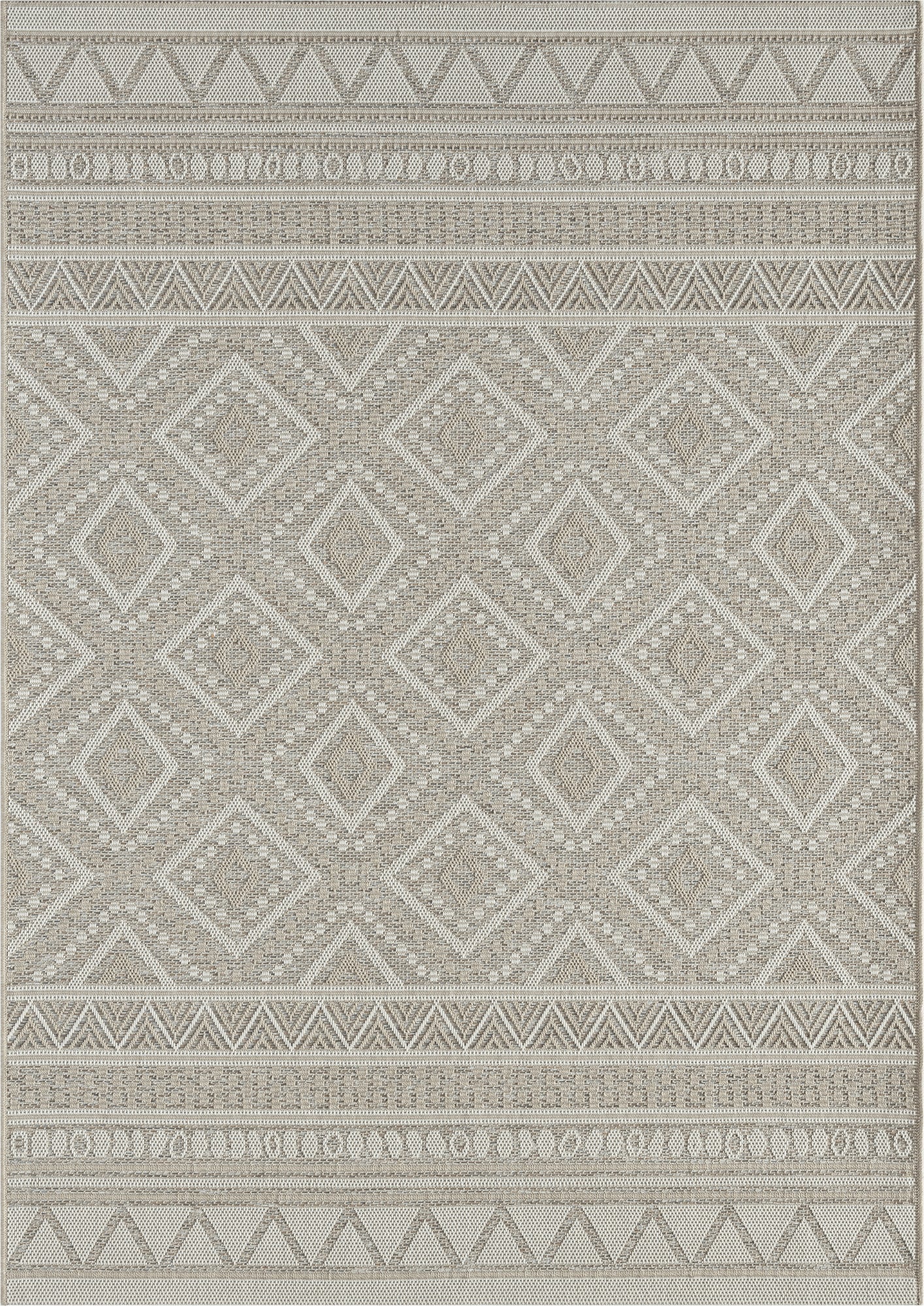 Teppich Berberraute Beige rechteckig - 150cm x 80cm