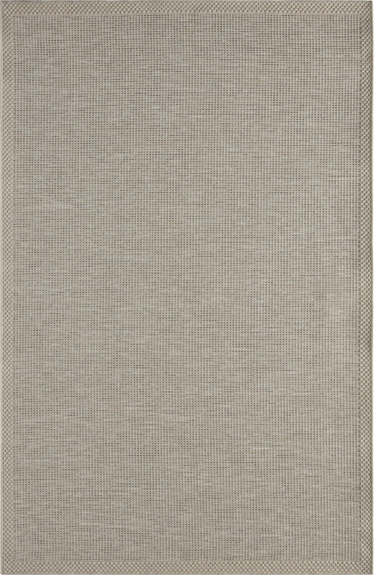 Teppich Leinengeflecht Grau, Beige rechteckig - 150cm x 80cm