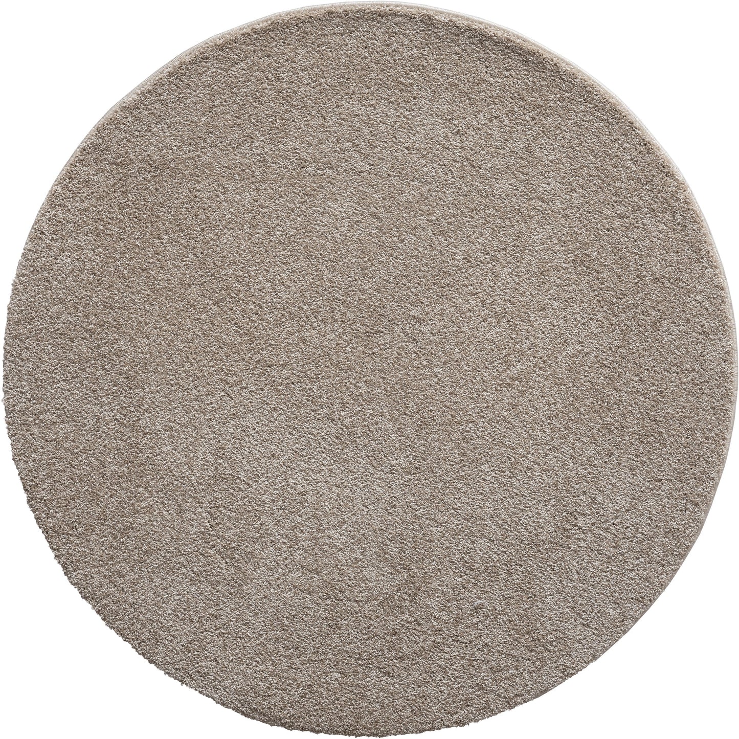 Teppich Kuschelflor Beige rund - 160cm x 160cm