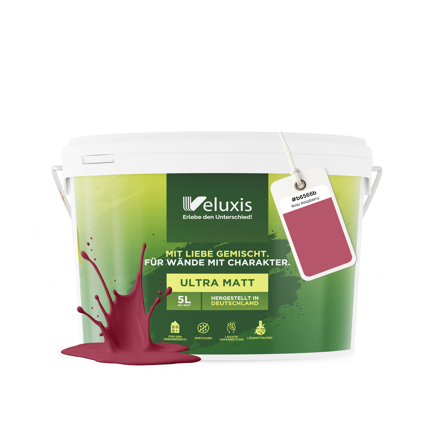 Universal Innenfarbe Rosa Rosy Raspberry – Tropfarm & Streifenfrei