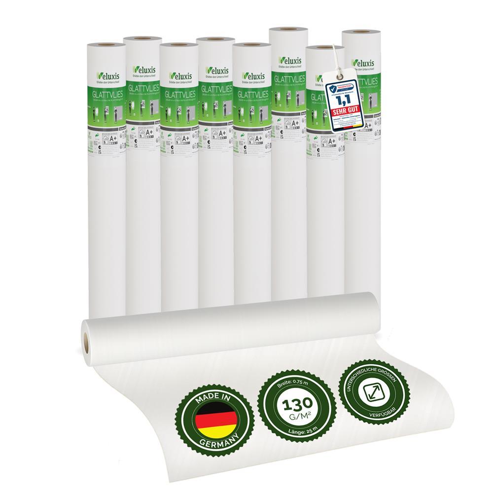 Glattvlies als Untertapete - 25 m x 0.75 m – 130 g/m²