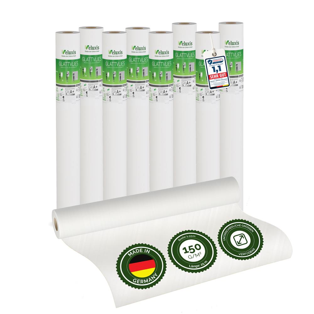 Glattvlies als Untertapete - 25 m x 1 m – 150 g/m²