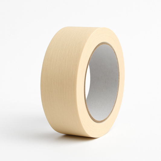 Flachkreppband 50mm x 50m Cremefarben – von Veluxis®