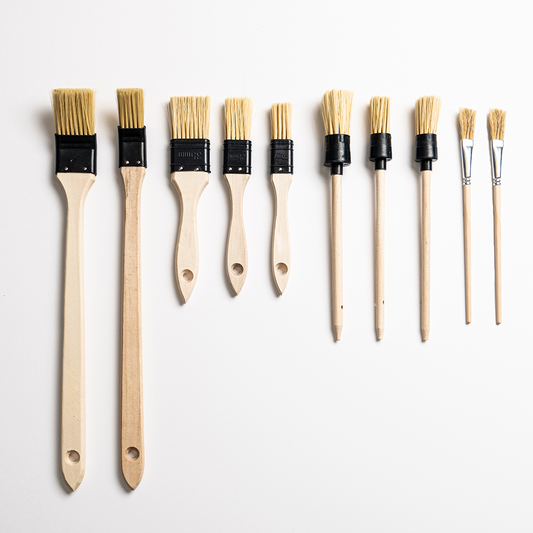 Pinsel Set 10-teilig Kunstborsten Holzgriff – von Veluxis®