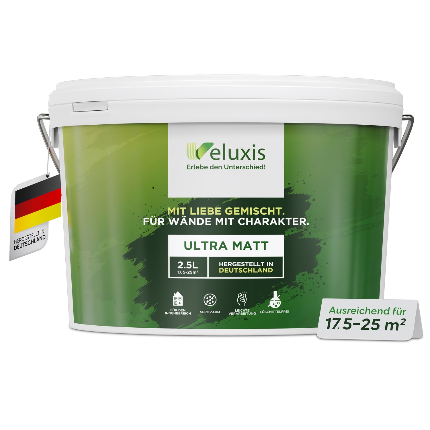 Wandfarbe Weiß – Universal Weiß von Veluxis®