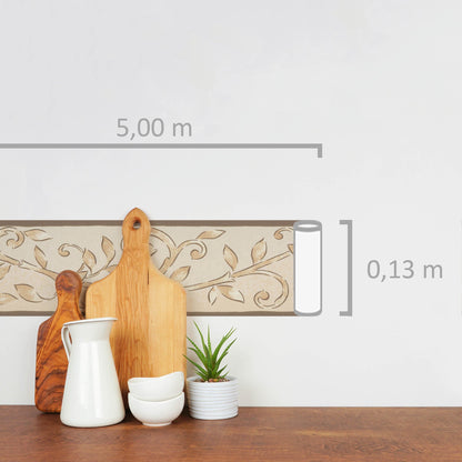 Only Borders 10 Dekobordüre Braun Beige 5,00 m x 0,13 m