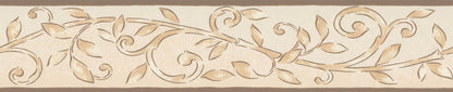 Only Borders 10 Dekobordüre Braun Beige 5,00 m x 0,13 m