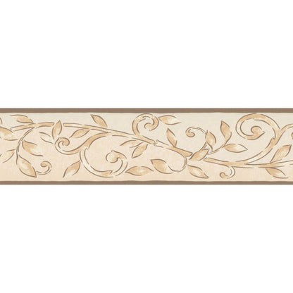 Only Borders 10 Dekobordüre Braun Beige 5,00 m x 0,13 m