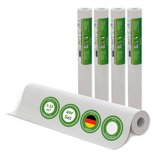 Veluxis® Vliestapete Strukturputz - 10,05 m x 0,53 m