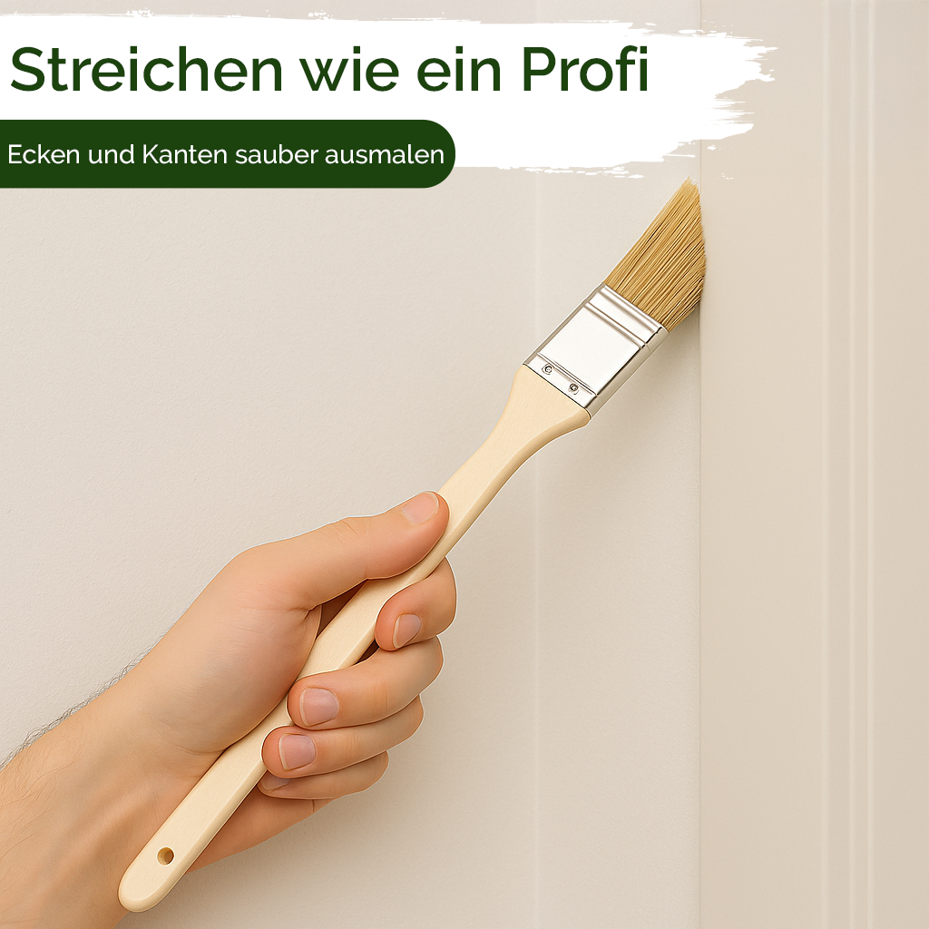 Veluxis® Heizkörperpinsel Eckenpinsel 5 cm mit langem Stiel