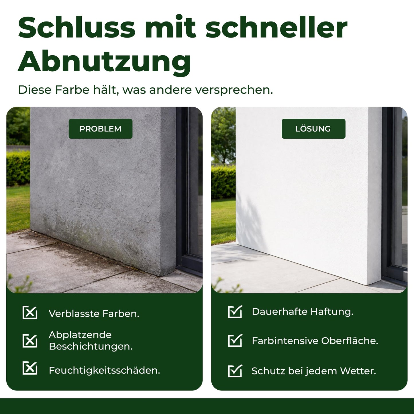 Fassadenfarbe Weiß Premium – Acryl-Fassadenfarbe weiß matt für ca. 30 m²