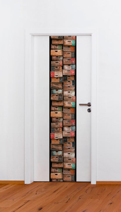 Livingwalls Pop Up Panel 2 selbstklebend Braun Bunt 2,50 m x 0,35 m