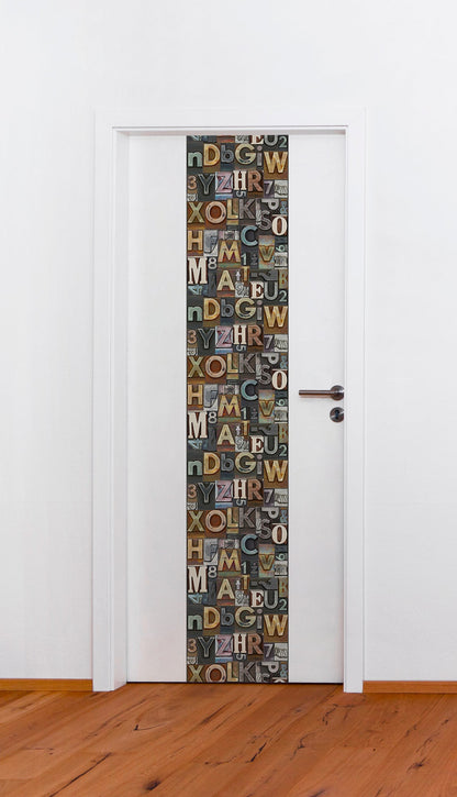 Livingwalls Pop Up Panel 2 selbstklebend Braun Bunt 2,50 m x 0,35 m