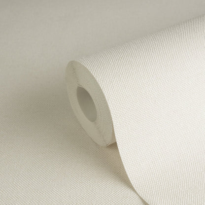 Mustertapete Textiloptik Hellbeige - 10,05 m x 0,53 m