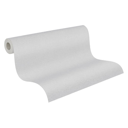 Mustertapete Textiloptik Hellgrau - 10,05 m x 0,53 m