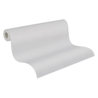 Mustertapete Textiloptik Hellgrau - 10,05 m x 0,53 m