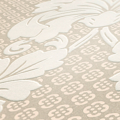Architects Paper Luxury wallpaper Luxus Flocktapete Creme Bronze 10,05 m x 0,52 m