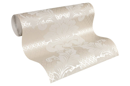 Architects Paper Luxury wallpaper Luxus Flocktapete Creme Bronze 10,05 m x 0,52 m